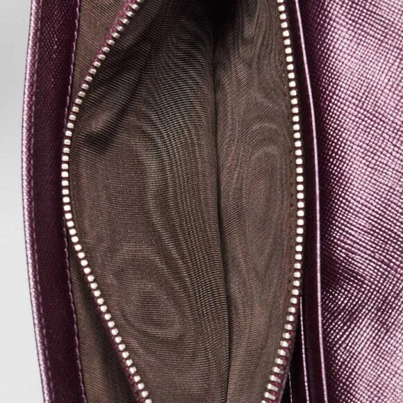 Prada Purple Saffiano Leather Crystal Flap Wallet - 1M1037 - Picture 10 of 11